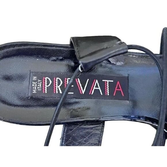 PREVATA  ITALIAN LEATHER RHINESTONE EMBELLISHED HEELED MULES  SIZE 7 - Picture 4 of 5